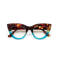 OKKIA Lettura Claudia lettura Big Cat Eye Havana e blue OK023HB-1.00